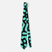 Grüne monochromatische geometrische Formen Krawatte (Vorderseite)