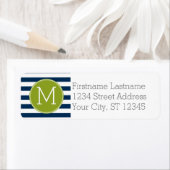 Grüne Monografie der Navy und White Striping Muste (Insitu)