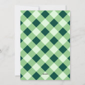 Grüne Monogramm-Bild-Weihnachtskarte Feiertagskarte (Rückseite)