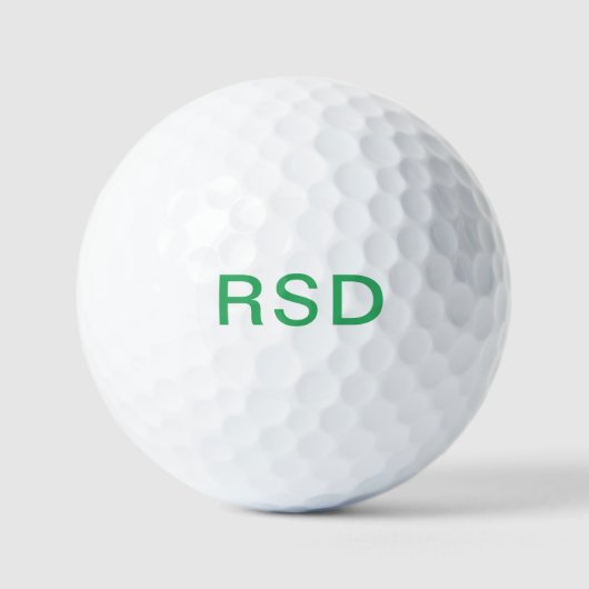 Grüne Monogramm Golfball (Vorderseite)