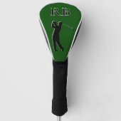Grüne Monogramm-Golfkopfabdeckung für Herren Golf Headcover (Vorderseite)