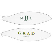 Grüne Monogramm-Grün-Gold-Datumskorb Basketball (Panele)