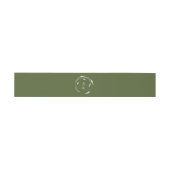 Grüne Monogramm-Hochzeit Einladungsbanderole (Flach)
