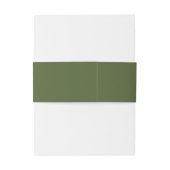 Grüne Monogramm-Hochzeit Einladungsbanderole (Rückseitenbeispiel)