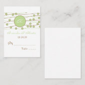 Grüne Monogramm-Hochzeitstisch-Sitzkarten Platzkarte (Vorne/Hinten)