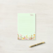 Grüne Monogramm-Post-it-Notes im modernen Minimali Post-it Klebezettel (Auf Schreibtisch)