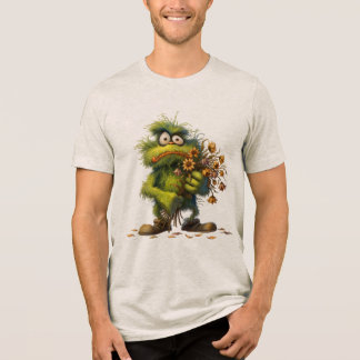 Grüne Monster-Blume Tri-Blend Shirt