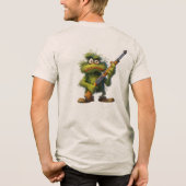 Grüne Monster-Blume Tri-Blend Shirt (Rückseite)