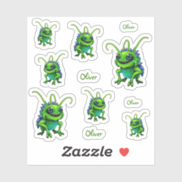 Grüne Monster-Grille -  Aufkleber