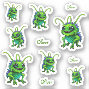Grüne Monster-Grille - Aufkleber