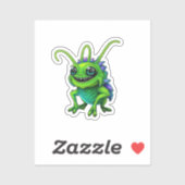 Grüne Monster-Grille -  Aufkleber (Blatt)