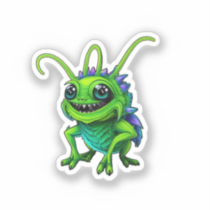 Grüne Monster-Grille -  Aufkleber