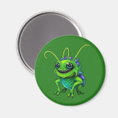 Grüne Monster-Grille -  Magnet (Vorderseite/Rückseite)