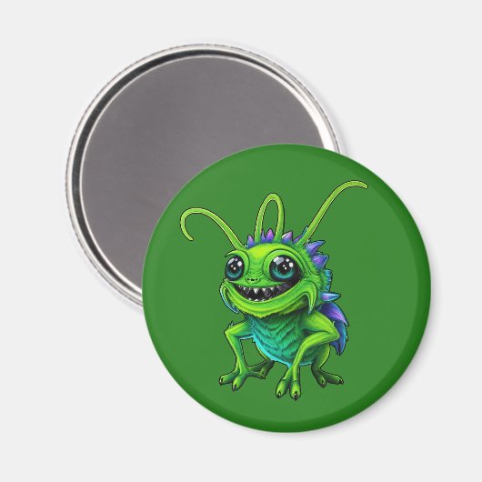 Grüne Monster-Grille -  Magnet (Vorderseite/Rückseite)