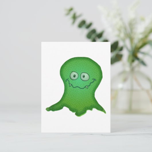 Grüne Monster Postkarte (Stehend Vorderseite)