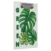 Grüne Monstera-Blätter Klemmbrett (Rechts)