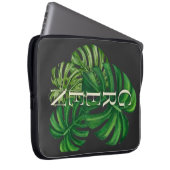Grüne Monstera-Blätter Laptopschutzhülle (Vorne Rechts)