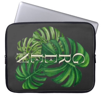 Grüne Monstera-Blätter Laptopschutzhülle