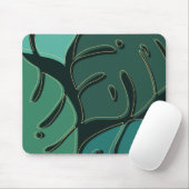Grüne Monstera-Blätter Mousepad (Mit Mouse)