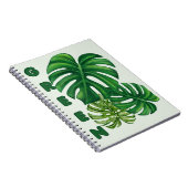 Grüne Monstera-Blätter Notizblock (Rechte Seite)