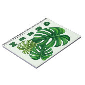 Grüne Monstera-Blätter Notizblock (Linke Seite)