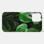 Grüne Monstera-Blätter und Blätter aus Palmen Case-Mate iPhone Hülle (Rückseite (Horizontal))
