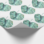 Grüne monstera Blattpalme tropisch Geschenkpapier (Ecke)