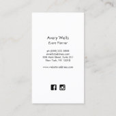 Grüne Monstera Tropical Leaf Eventplanung Visitenkarte (Rückseite)