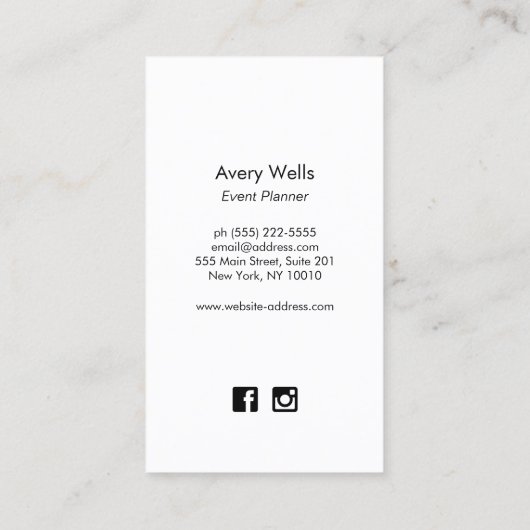 Grüne Monstera Tropical Leaf Eventplanung Visitenkarte (Rückseite)