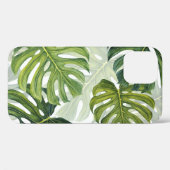 Grüne Monstera Tropical Watercolor Case-Mate iPhone Hülle (Rückseite (Horizontal))