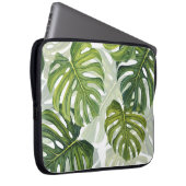 Grüne Monstera Tropical Watercolor Laptopschutzhülle (Vorne Rechts)
