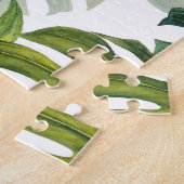 Grüne Monstera Tropical Watercolor Puzzle (Seite)