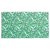 Grüne Monstera-tropische Blätter Kissenbezug (Vorderseite-Rechts)