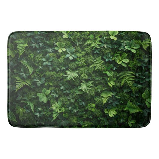 Grüne Moos und Fernen Textur Mossy Tropenwald Badematte (Vorderseite)