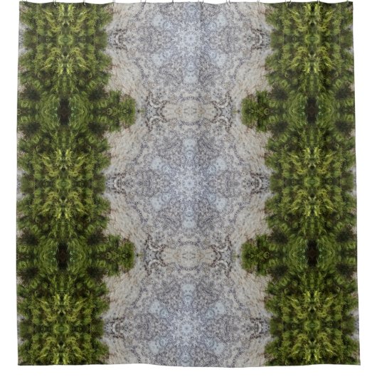 Grüne Moos und Natur Kunst Duschvorhang (Vorderseite)