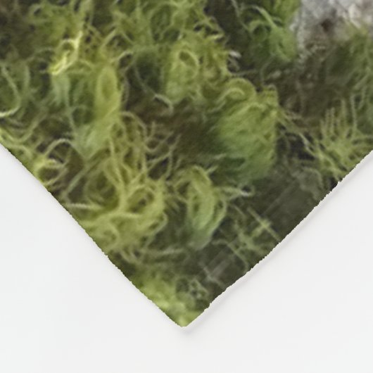 Grüne Moos und Natur Kunst Fleecedecke (Ecke)
