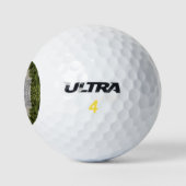 Grüne Moos und Natur Kunst Golfball (Logo)