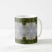 Grüne Moos und Natur Kunst Kaffeetasse (VorderseiteRechts)
