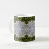 Grüne Moos und Natur Kunst Kaffeetasse (Vorderseite Links)