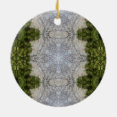 Grüne Moos und Natur Kunst Keramik Ornament (Hinten)