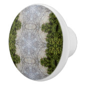 Grüne Moos und Natur Kunst Keramikknauf (Rechts)