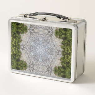 Grüne Moos und Natur Kunst Metall Brotdose