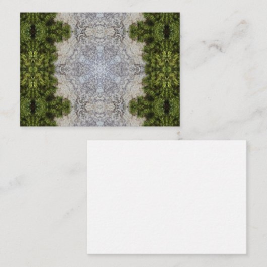 Grüne Moos und Natur Kunst Mitteilungskarte (Vorne/Hinten)