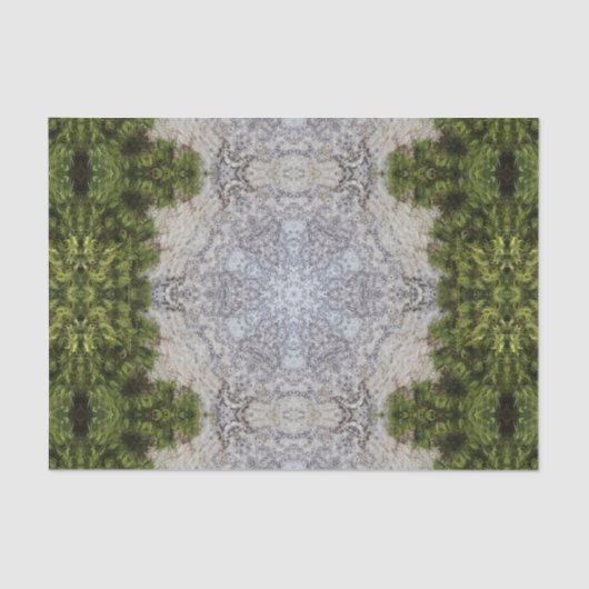 Grüne Moos und Natur Kunst Seidenpapier (Vorderseite)