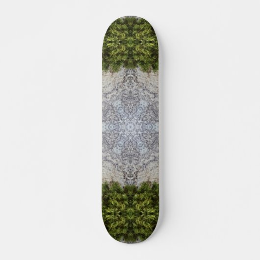 Grüne Moos und Natur Kunst Skateboard (Vorne)