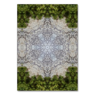 Grüne Moos und Natur Kunst Tischnummer