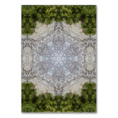 Grüne Moos und Natur Kunst Tischnummer (Rückseite)