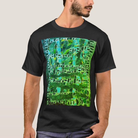 "Grüne Mosaikbiologie" der Männer T-Shirt (Vorderseite)