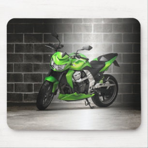 Grüne Motorrad-Mausunterlage Mousepad