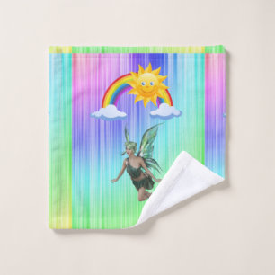 Grüne Mühle Regenbogen Badezimmer Handtuchhalter S Badhandtuch Set